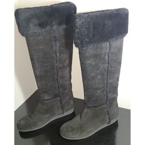 MICHAEL KORS Women's 9 WINTER REAL BLACK SHEARLING TALL BOOTS w/ Orig Box